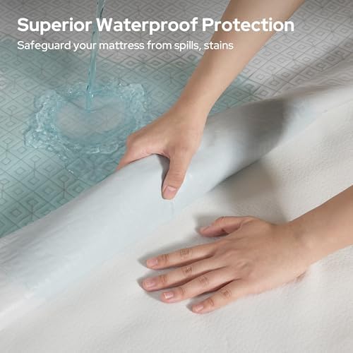 BEDLORE Full Size Mattress Protector, Waterproof Noiseless Mattress Cover - Image 3