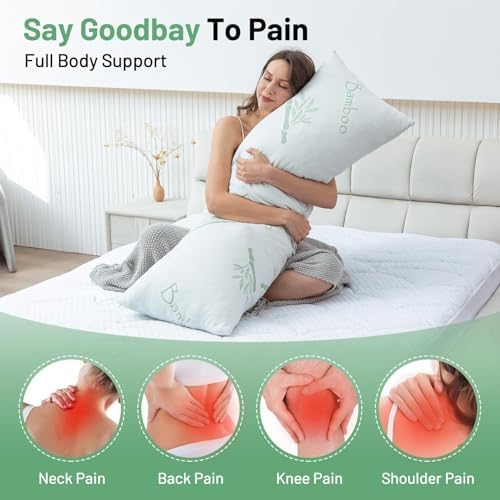 Primesoft Body Pillow for Adults, Memory Foam Long Pillow for Side Sleeper - Image 2