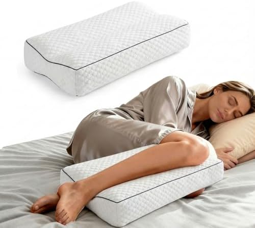 Knee Pillow for Side Sleepers Memory Foam Pain Relief for Hip Back Sciatica by Goprety