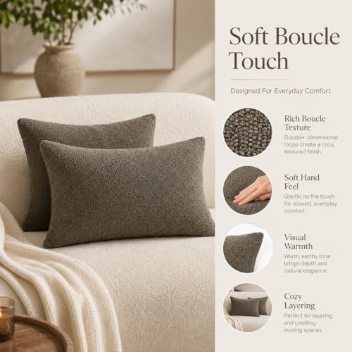 JoraLion 12x20 inch Boucle Throw Pillow Covers, No Insert - Image 6