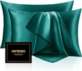 INFIIXSO Silk Pillow Cases 2 Pack, Standard Size, Hidden Zipper by INFIIXSO