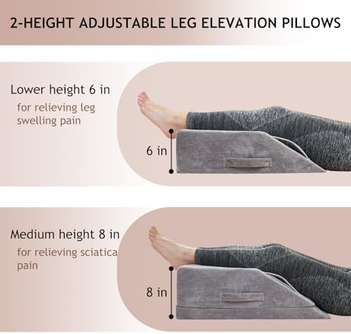 2 Heights Leg Elevation Pillow Blood Circulation, L 24" - Image 2