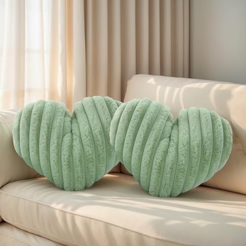 16 Inch Heart Pillow Cute Soft Decorative Throw Pillows, Heart Shaped Fluffy by Nmkopzy
