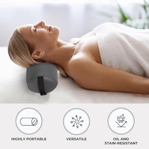 ForPro Full Round Massage Table Bolster Pillow, Cool Grey - Image 5