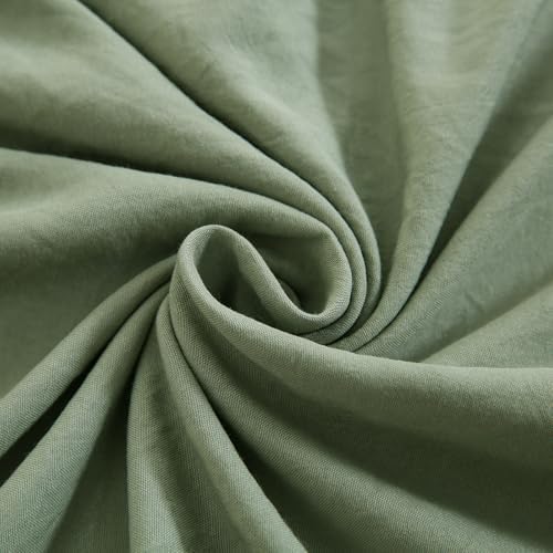 Merryword Avocado Green Pillow Shams Green Ruffle Standard Pillowcases Cute - Image 6
