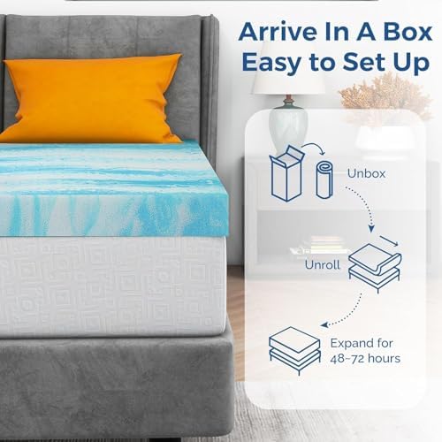 IULULU King Size Mattress Topper, 4 Inch Gel Memory Foam Topper - Image 6