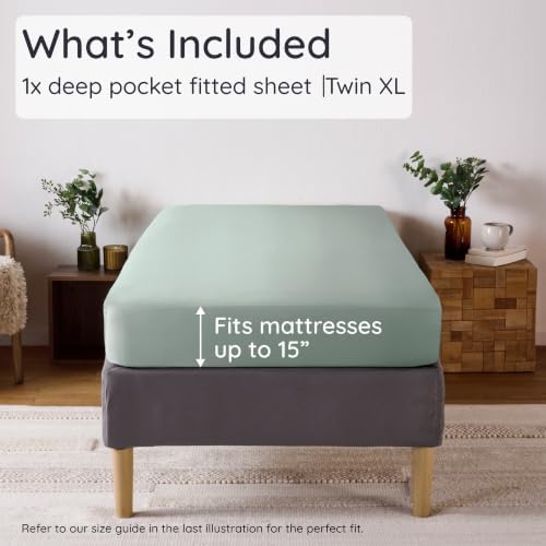 Bambaw 100% Viscose Derived from Bamboo Twin XL Fitted Sheet – Single Fitted - Image 2