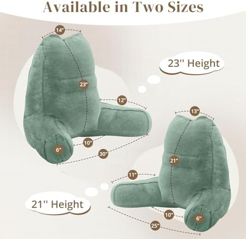 Sasttie Reading Pillow for Bed, Back Pillow for Sitting Up - Image 2