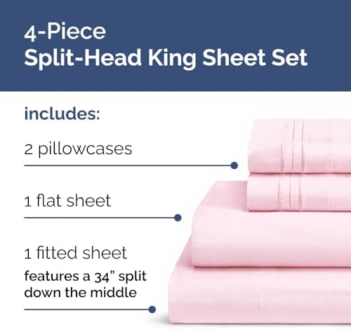 Flex Top Split Head King 4 Piece Sheet Set - Image 2