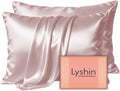 LYSHIN Pink Silk Pillowcases 2 Pack King Size by LYSHINSILKPILLOWCASES