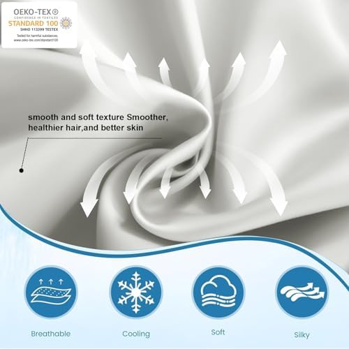 Cooling Pillow Cases Set of 2, Standard Size Cool Pillowcases - Image 4