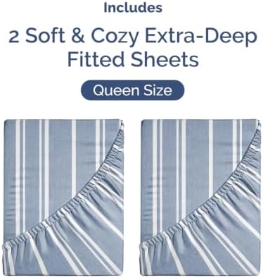 CGK Linens 2 Pack Extra Deep Queen Fitted Sheets - Image 4