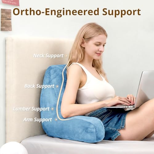 Sasttie Reading Pillow for Bed, Back Pillow for Sitting Up - Image 2