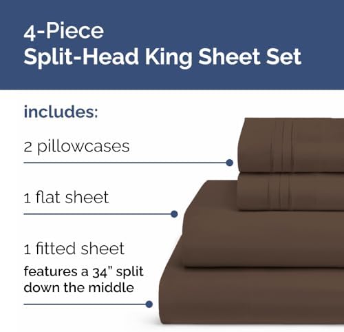 Flex Top Split Head King 4 Piece Sheet Set - Image 3
