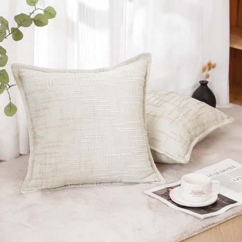 HPUK Chenille Throw Pillow Covers 18x18 Inch, Soft Woven Texture - Image 3