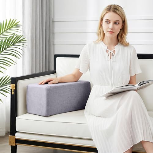 2 Pack Couch Arm Rest Pillow, High Density Foam Armrest Cushion, Removable & - Image 4