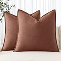 MIULEE Decorative Linen Pillow Covers 18x18 Inch Autumn Glaze by MIULEE