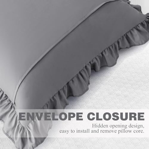KKJIAF 2 Pack Ruffle Pillow Cases 22x22 Inches - Image 6