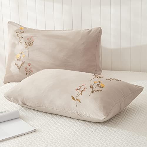 Taupe Body Pillow Cover Flower Pillow Covers 20x54 Body Pillow Cover Soft - Image 4