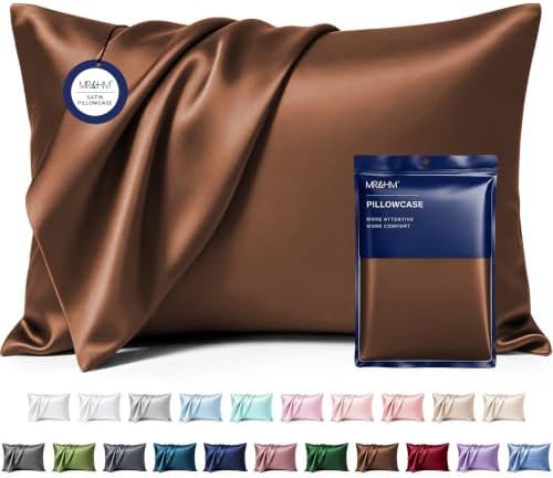 MR&HM Satin Pillowcase 2 Pack, Queen Size 20"x30" by MRHM