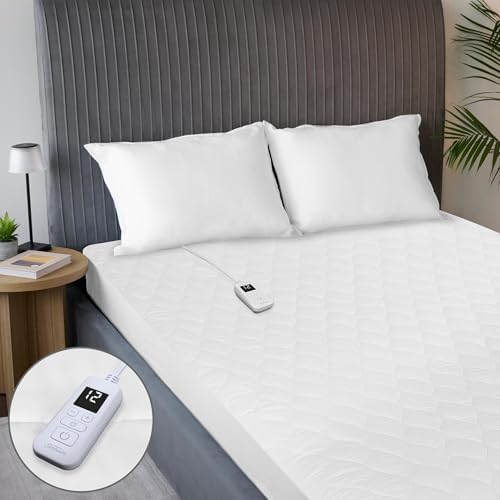 Sunbeam Restful Quilted Water Resistant Heated Mattress Pad by Sunbeam