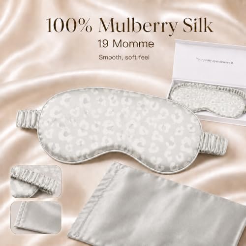 Silk Sleep Mask Light Blocking Luxury 100% Mulberry 22mm Silk Eye Mask Eye - Image 2