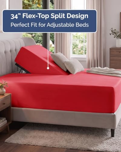 CGK Linens Extra Deep Flex Top Split Head King Fitted Sheet Only - Image 3