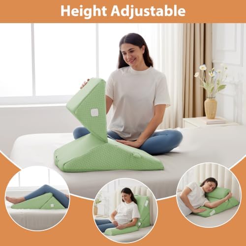 BIEEZZK Wedge Pillow Set for After Surgery, Wedge Pillow for Acid Reflux - Image 5