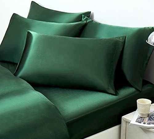 Ersmak Satin Pillowcase Queen Set of 4, Ultra Soft & Silky Satin Pillow Cases by Ersmak