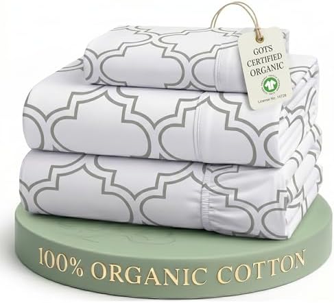 LANE LINEN Twin Sheet Set 100% Organic Cotton Soft 3pc Percale by LaneLinen