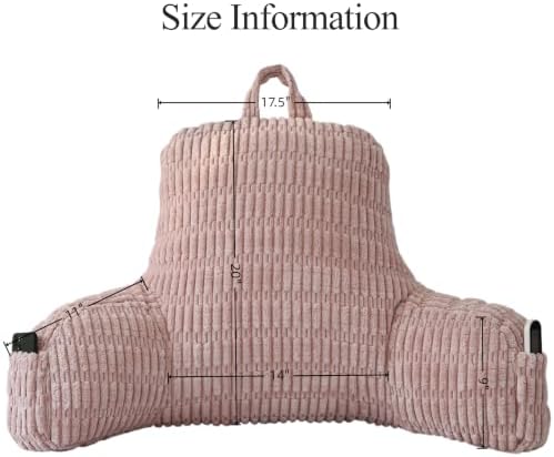 Corduroy Reading Pillow for Sitting in Bed, Large Backrest Bed Pillow - Image 2