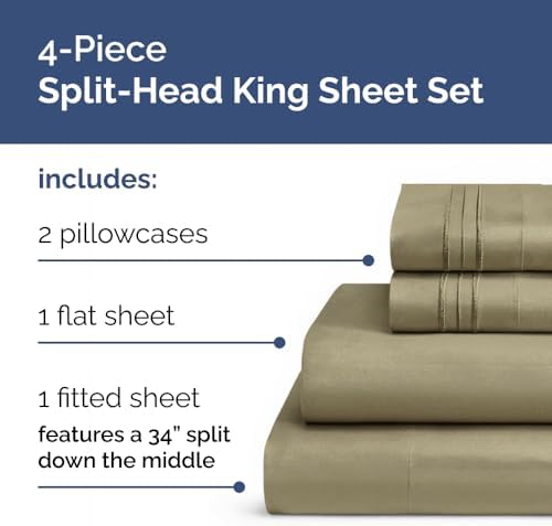 Flex Top Split Head King 4 Piece Sheet Set - Image 2
