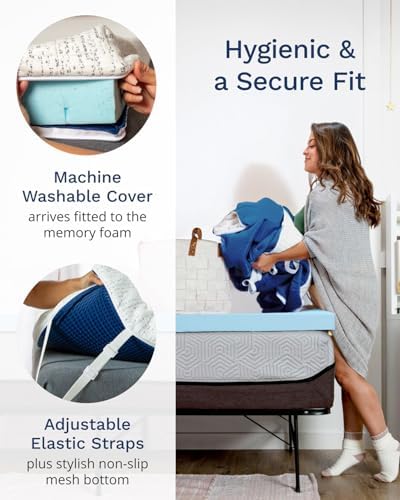 Viscosoft 3 Inch Memory Foam Mattress Topper Full XL - Image 5