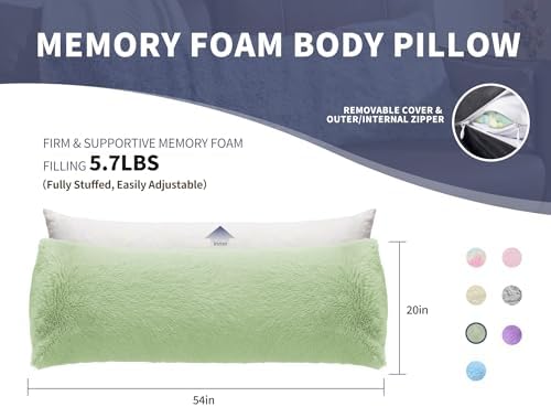 WSOFRLAC Fluffy Full Body Pillow, Long Pillow - Image 6