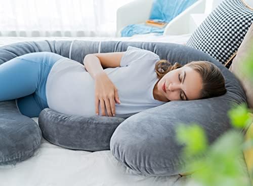QUEEN ROSE E Shaped Pregnancy Pillows, Detachable Maternity Body Pillow - Image 6
