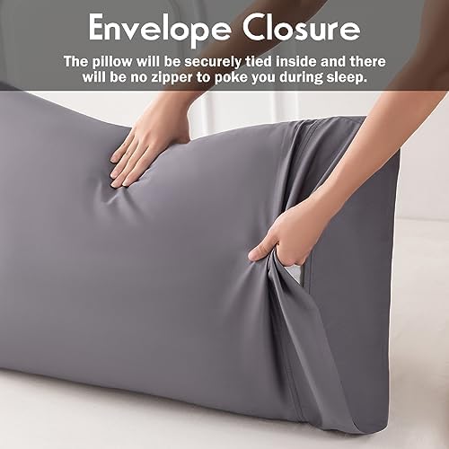 Pillowcases Standard Size 2 Pack, Cooling Viscose from Bamboo Pillow Cases - Image 4