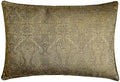 Antique Gold Luxury Lumbar Pillow Cover 12" x 24" | Contemporary Jacquard by TheHomeCentric