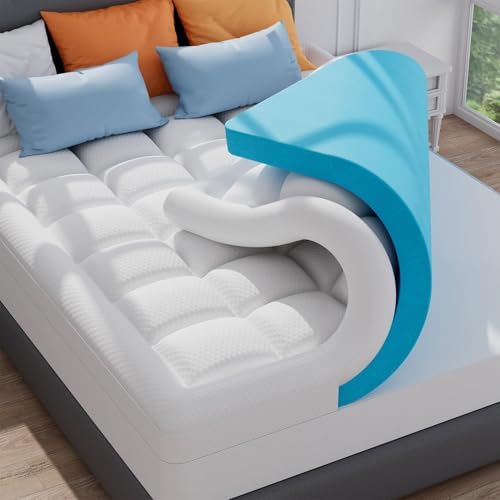 ELEMUSE 3 Inch Queen Dual Layer Memory Foam Mattress Topper by ELEMUSE