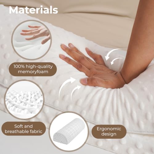 Half Moon Leg Bolster for Back Sleeping Relieve Lower Back, Knee Leg Stress - Image 6