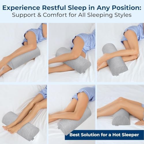 5 STARS UNITED Knee Pillow for Back Sleeping – Cooling Cover - Image 3