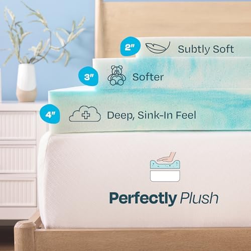 Linenspa 3 Inch Swirl Gel Memory Foam Mattress Topper, Twin XL Size – Cooling - Image 4