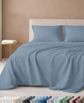 California Design Den 600 Thread Count Cotton Bed Sheets Queen, Pastel Blue by CaliforniaDesignDen