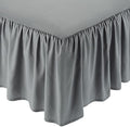 Amazon Basics Lightweight Ruffled Bed Skirt, Classic Style, Soft and Stylish 100% Microfiber with 16" Drop, Queen, Dark Grey, Solid (Pack of 8)