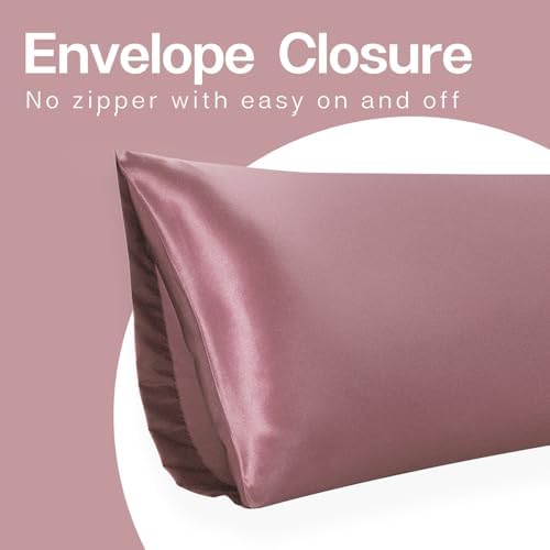MR&HM Satin Body Pillow case, Rose Taupe - Image 6