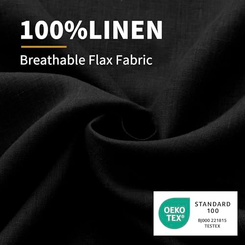 CHUFFED 100% French Linen Pillow Cases King Size Set of 2, Luxury Washed Flax - Image 3