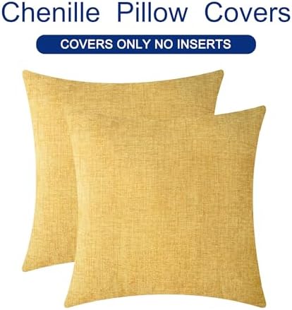 CaliTime Decorative Couch Throw Pillow Covers 16 X 16 Inches Gold - Image 6