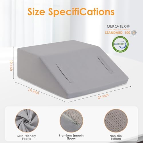 Ruqmuis Leg Elevation Pillow for After Surgery, 10inch Foam Leg Elevating - Image 3