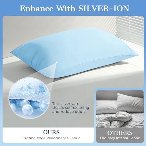 Cooling Pillow Cases 2 Pack Queen Size Cooling Pillowcases - Image 6