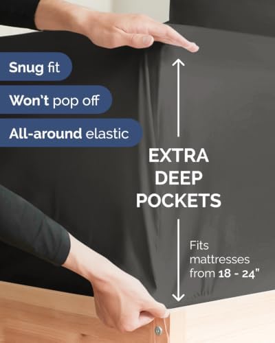CGK Linens 2 Pack Extra Deep King Fitted Sheets - Image 2
