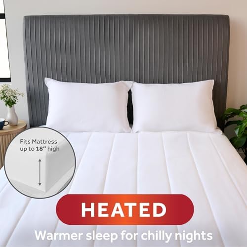 Sunbeam Heated Mattress Pad Quilted 12 Heat Deep Pocket Twin 75x39 - Image 5